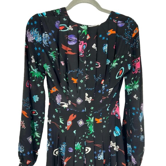 NWT Rixo London Camellia Split Hem Dress in Space Age - Picture 6 of 10